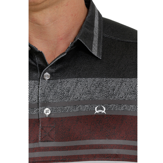 Cinch® Men's Multicolored Grey Short Sleeve Polo Shirt MTK1871001