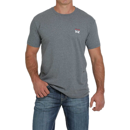 Cinch Men's Denim Logo Heather Grey T-Shirt MTT1690458