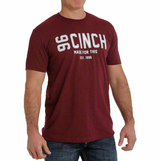 Cinch® Men's Red Short Sleeve 96' Logo Graphic T-Shirt MTT1690467