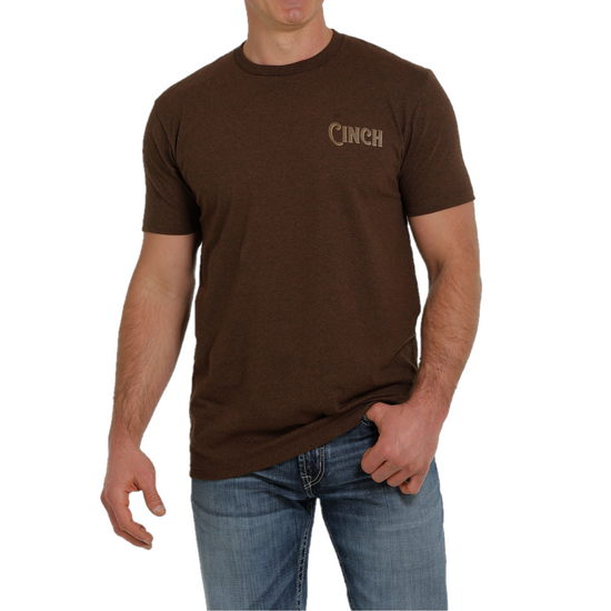 Cinch® Men's Brown Tri-Colored Logo Graphic T-Shirt MTT1690479