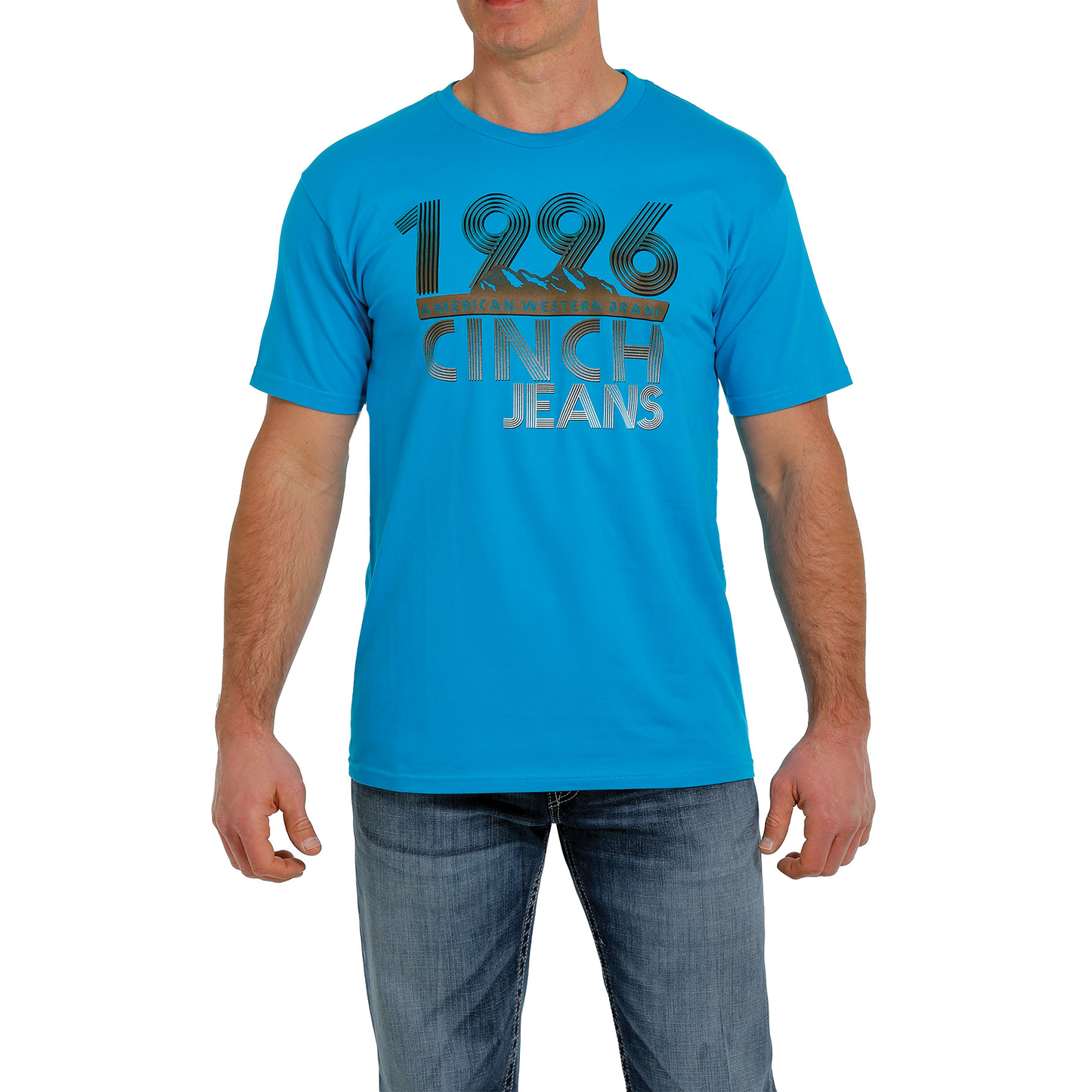 Cinch® Men's Logo Graphic Blue Short Sleeve T-Shirt MTT1690480