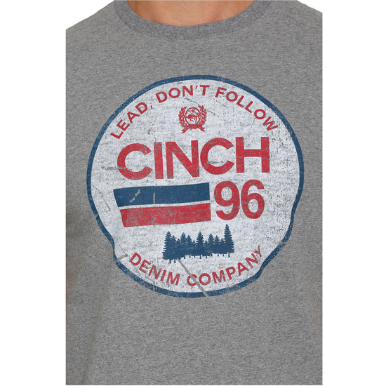 Cinch® Men's Heather Grey Logo Graphic Short Sleeve T-Shirt MTT1690486