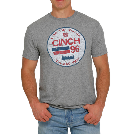 Cinch® Men's Heather Grey Logo Graphic Short Sleeve T-Shirt MTT1690486