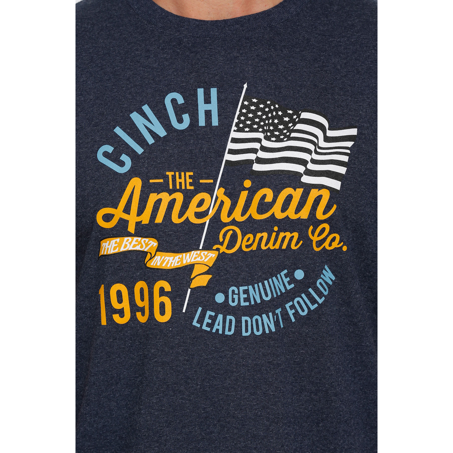Cinch® Men's American Denim Tri-Color Graphic T-shirt MTT1690491