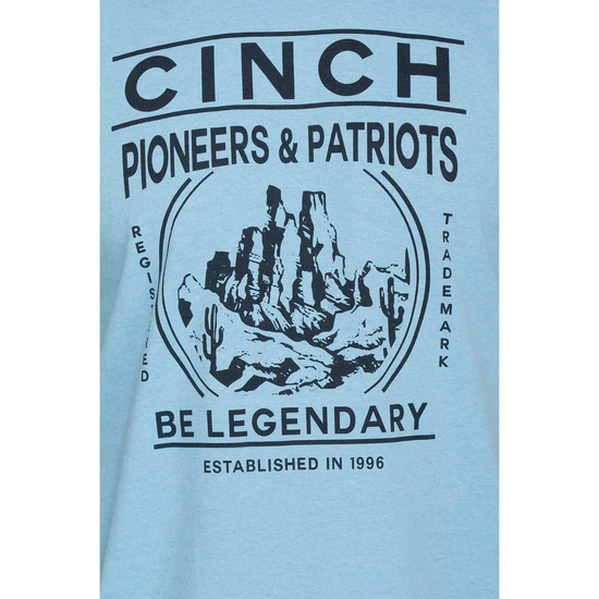 Cinch® Men's Pioneers & Patriots Be Legendary Light Blue Shirt MTT1690492