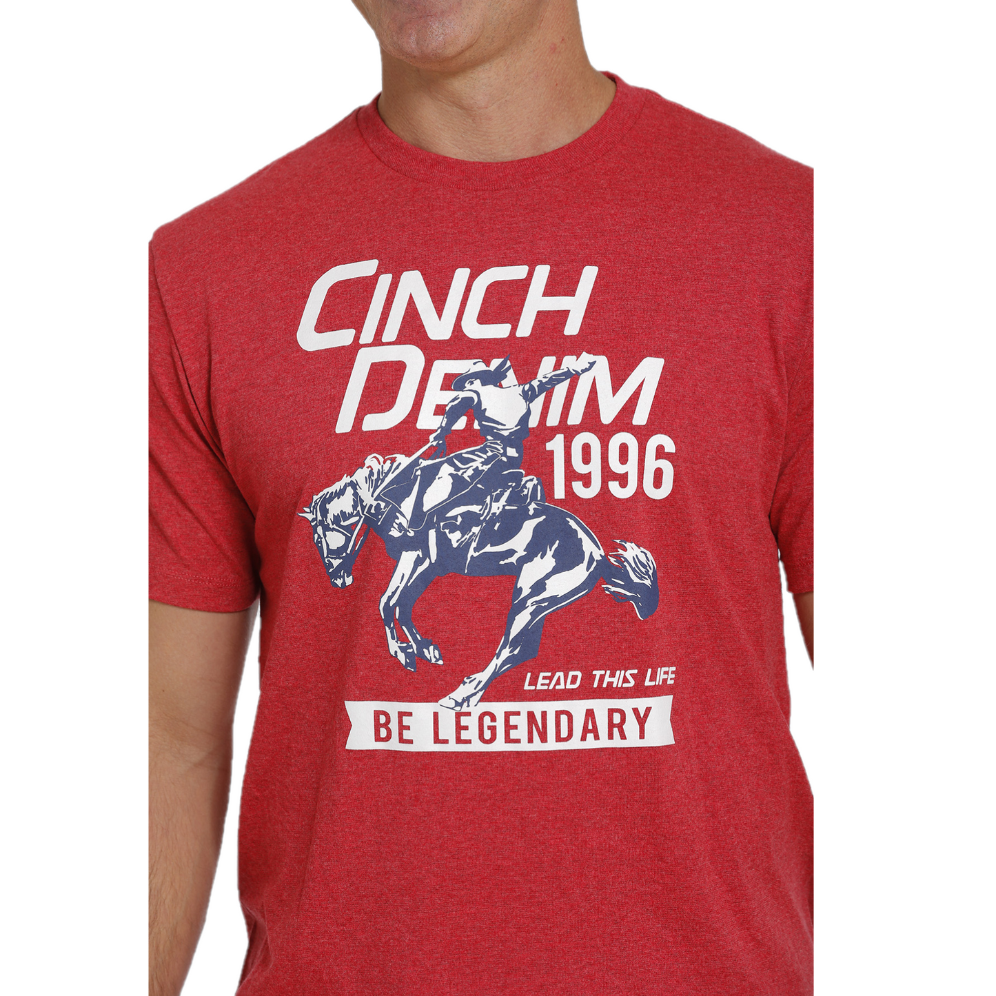 Cinch® Men's "Be Legendary" Red Graphic Logo T-Shirt MTT1690503