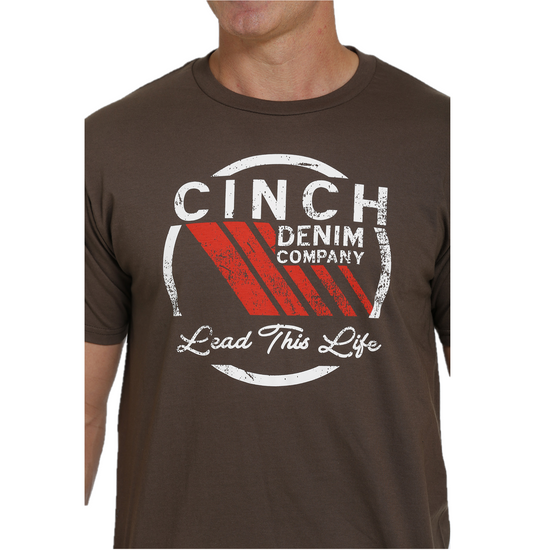 Cinch® Men's "Lead This Life" Brown Graphic T-Shirt MTT1690504