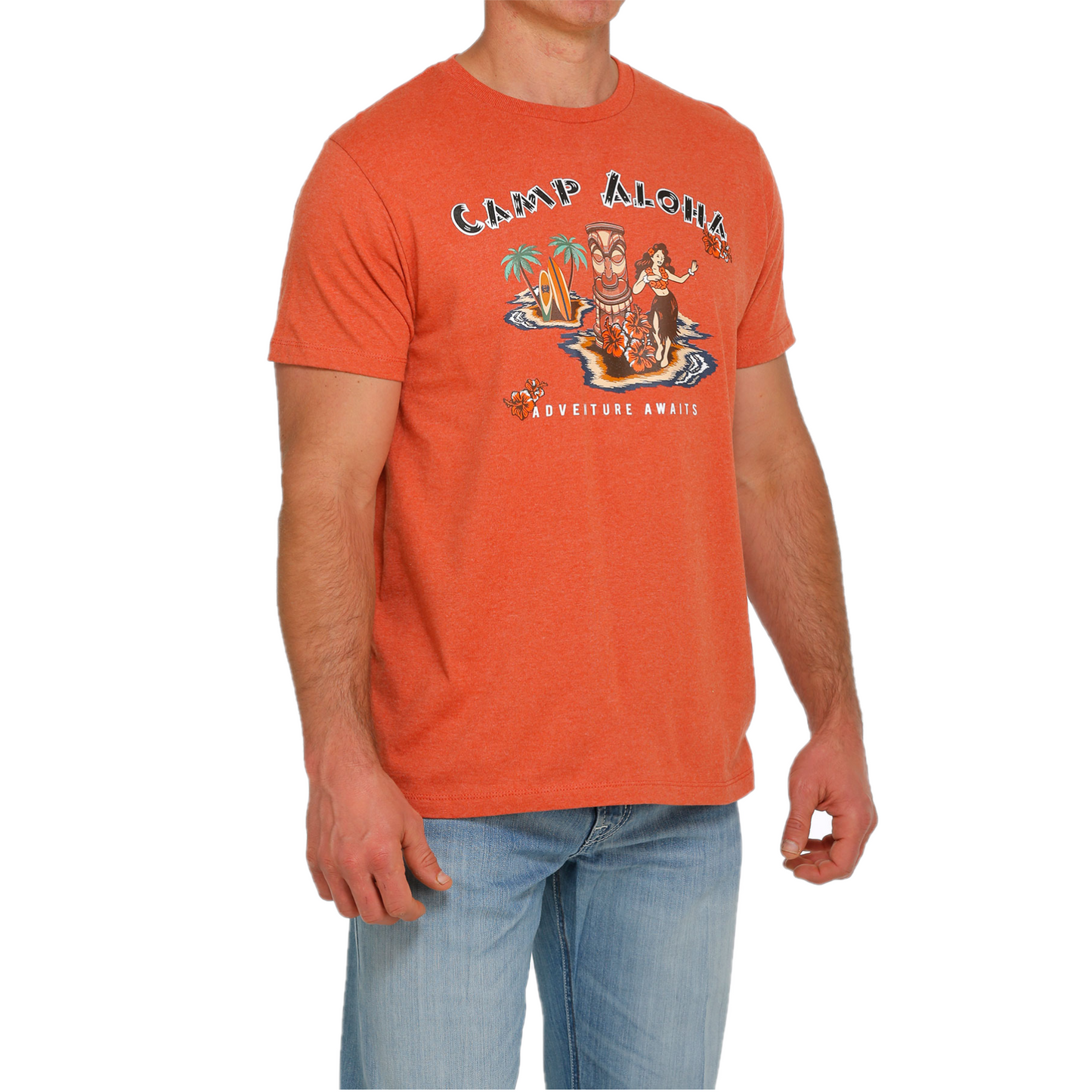 Cinch® Men's Orange Premium Heather Short Sleeve T-Shirt MTT1690508