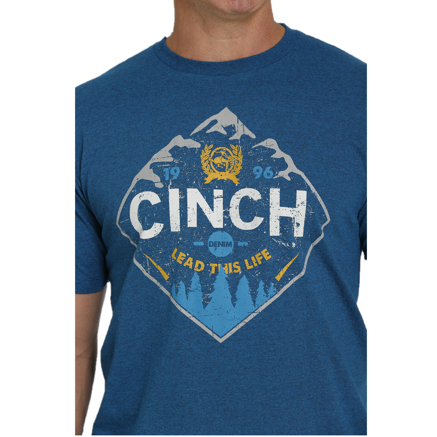 Cinch® Men's Teal Mountain Logo Graphic T-Shirt MTT1690510