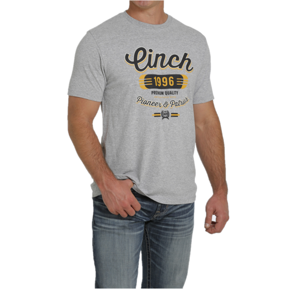 Cinch® Men's Heather Grey 1996 Graphic Logo T-Shirt MTT1690511