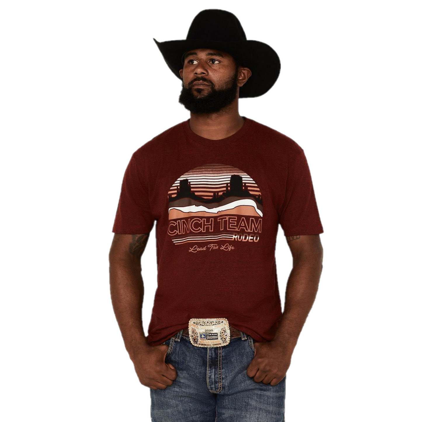 Cinch® Men's Red Western Graphic T-Shirt MTT1690515