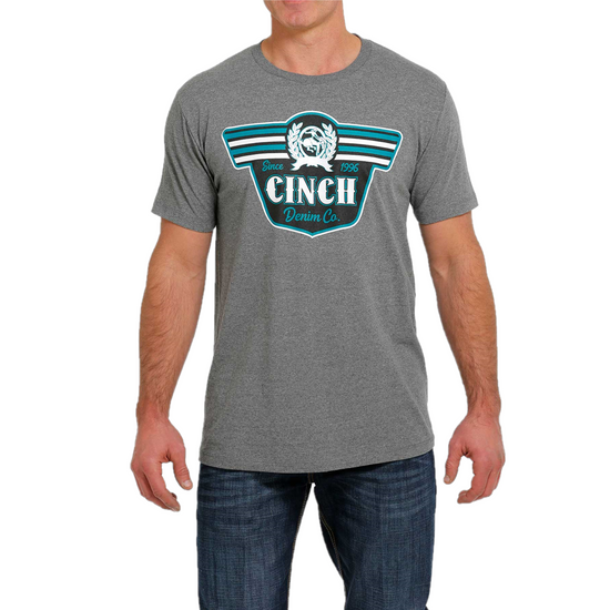 Cinch® Men's Logo Graphic Heather Grey T-Shirt MTT1690546