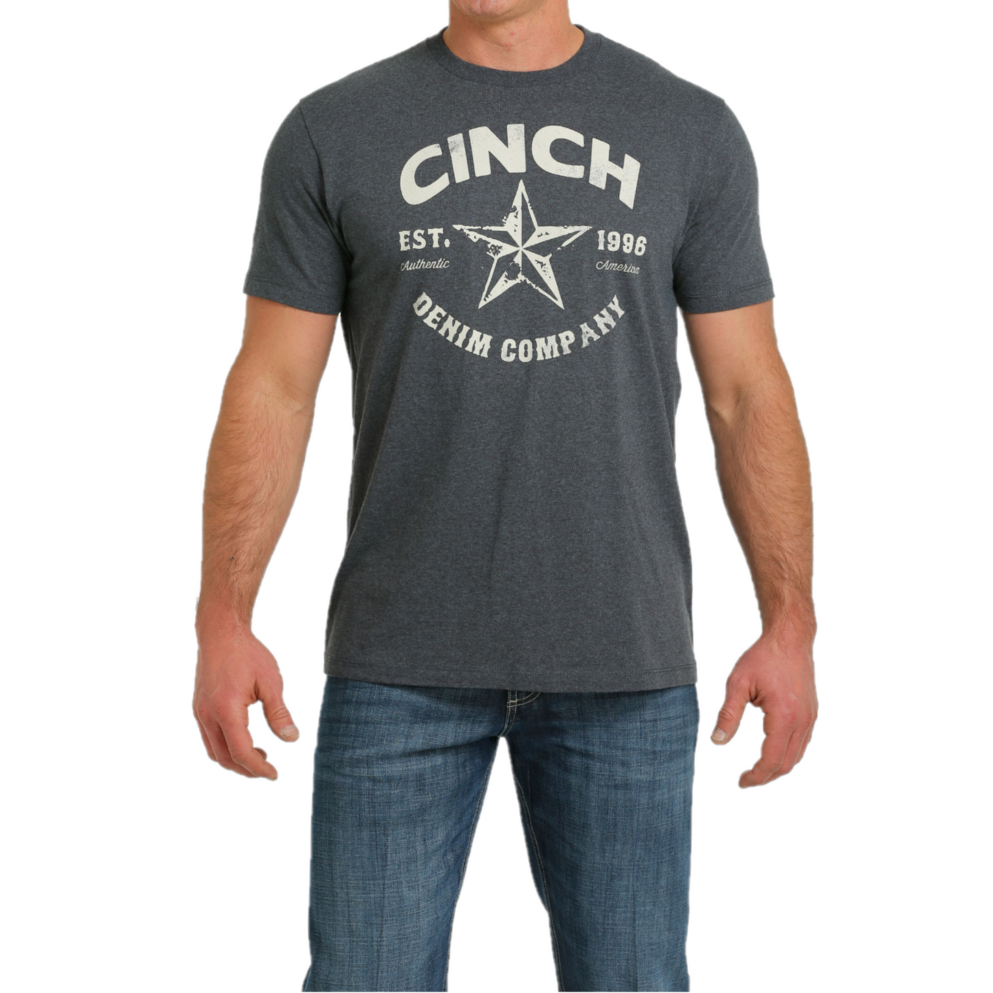 Cinch® Men's Logo Heathered Navy T-Shirt MTT1690547