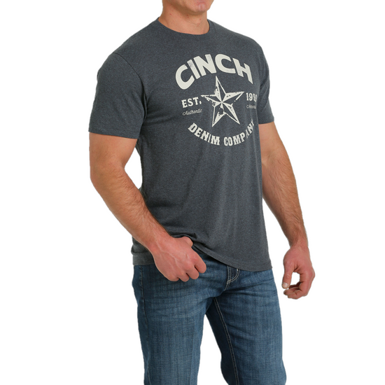 Cinch® Men's Logo Heathered Navy T-Shirt MTT1690547