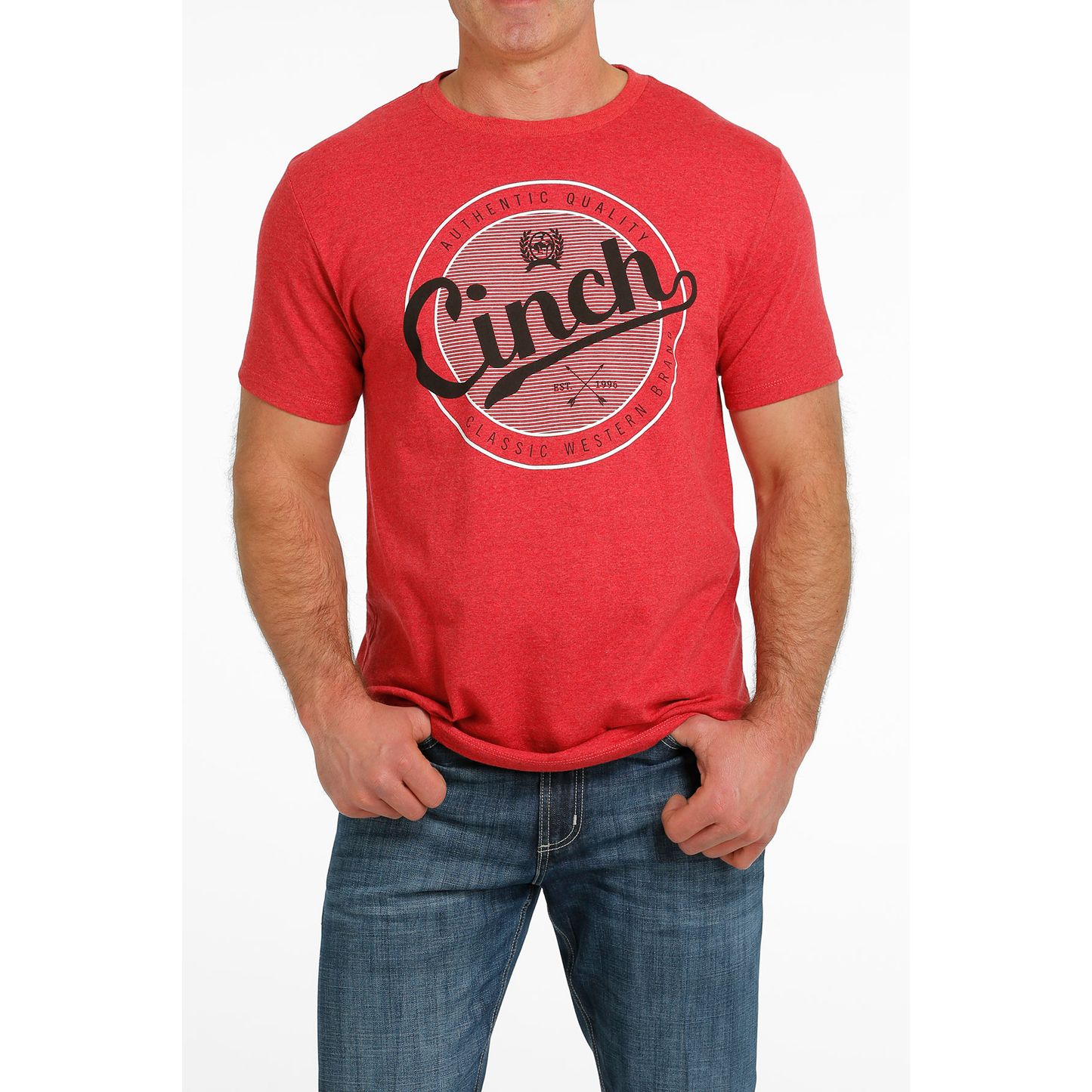 Cinch® Men's Classic Logo Heather Red Graphic T-Shirt MTT1690554