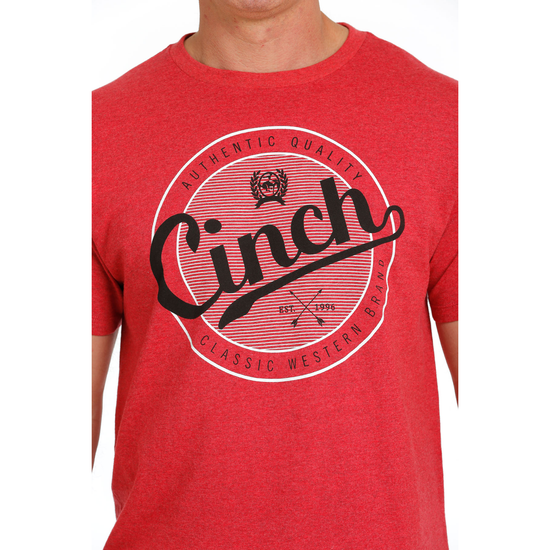 Cinch® Men's Classic Logo Heather Red Graphic T-Shirt MTT1690554