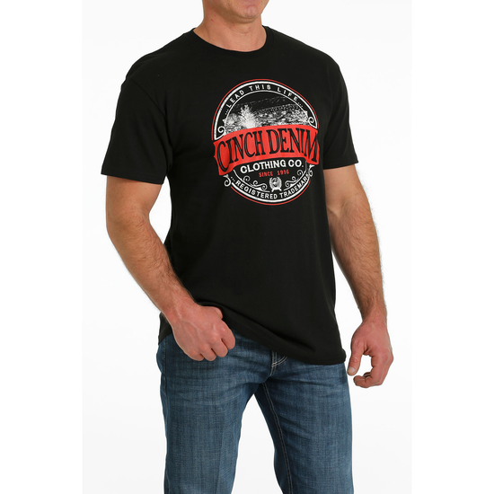 Cinch® Men's Black Denim Co. Logo Graphic T-Shirt MTT1690559