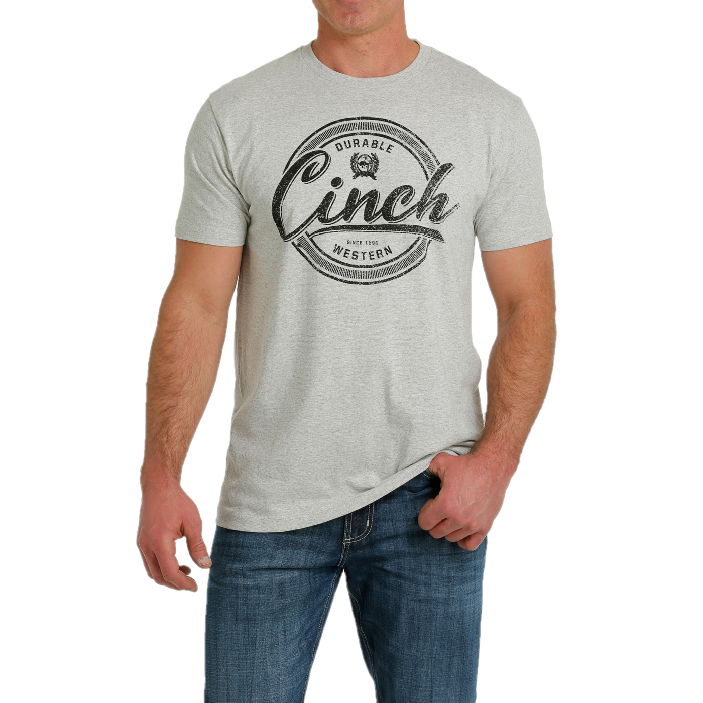 Load image into Gallery viewer, Cinch® Men&amp;#39;s Heather Grey Logo T-Shirt MTT1690562
