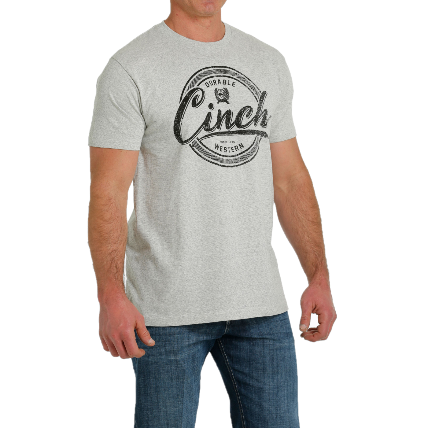 Load image into Gallery viewer, Cinch® Men&amp;#39;s Heather Grey Logo T-Shirt MTT1690562
