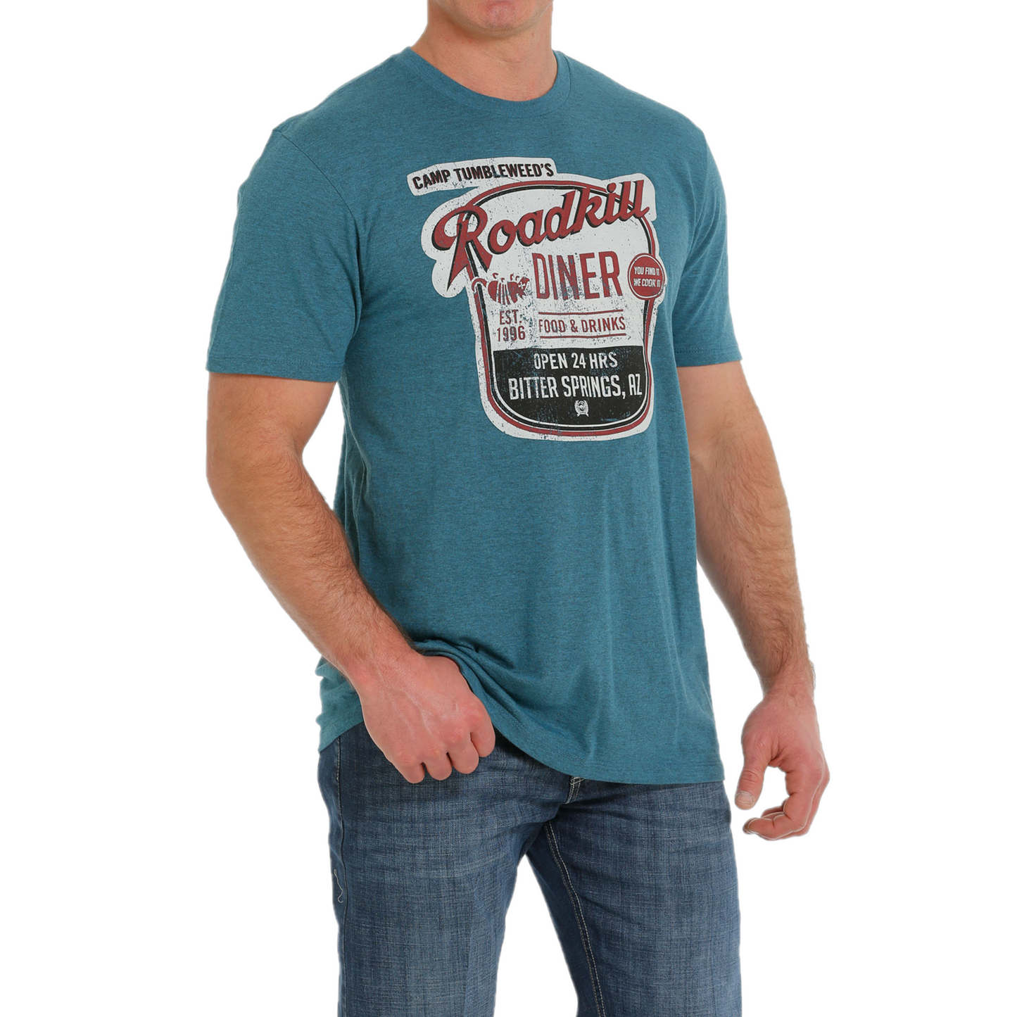 Load image into Gallery viewer, Cinch® Men&amp;#39;s Camp Tumbleweed Heather Blue T-Shirt MTT1690564
