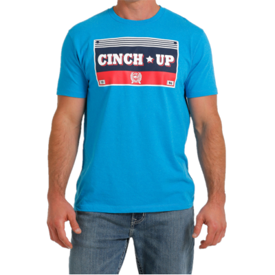 Cinch® Men's Logo Graphic Turquoise T-Shirt MTT1690568