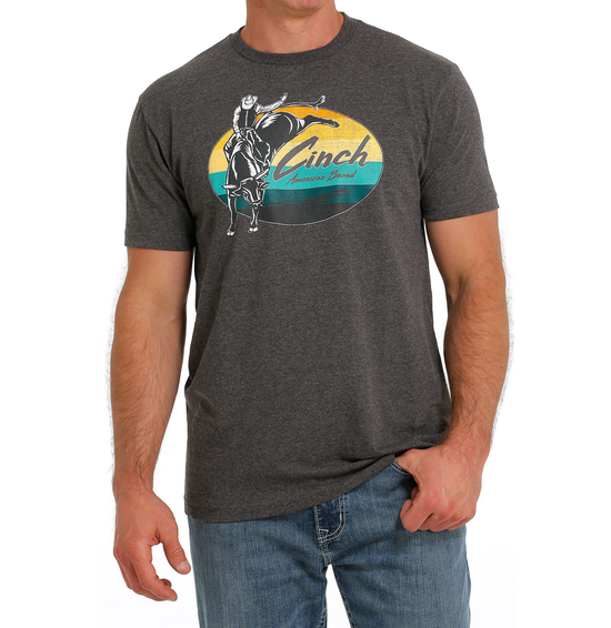 Cinch Men's Charcoal Heather Bull Rider T-Shirt MTT1690574