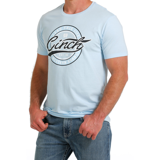 Cinch Men's Light Blue "Lead This Life" Graphic T-Shirt MTT1690580