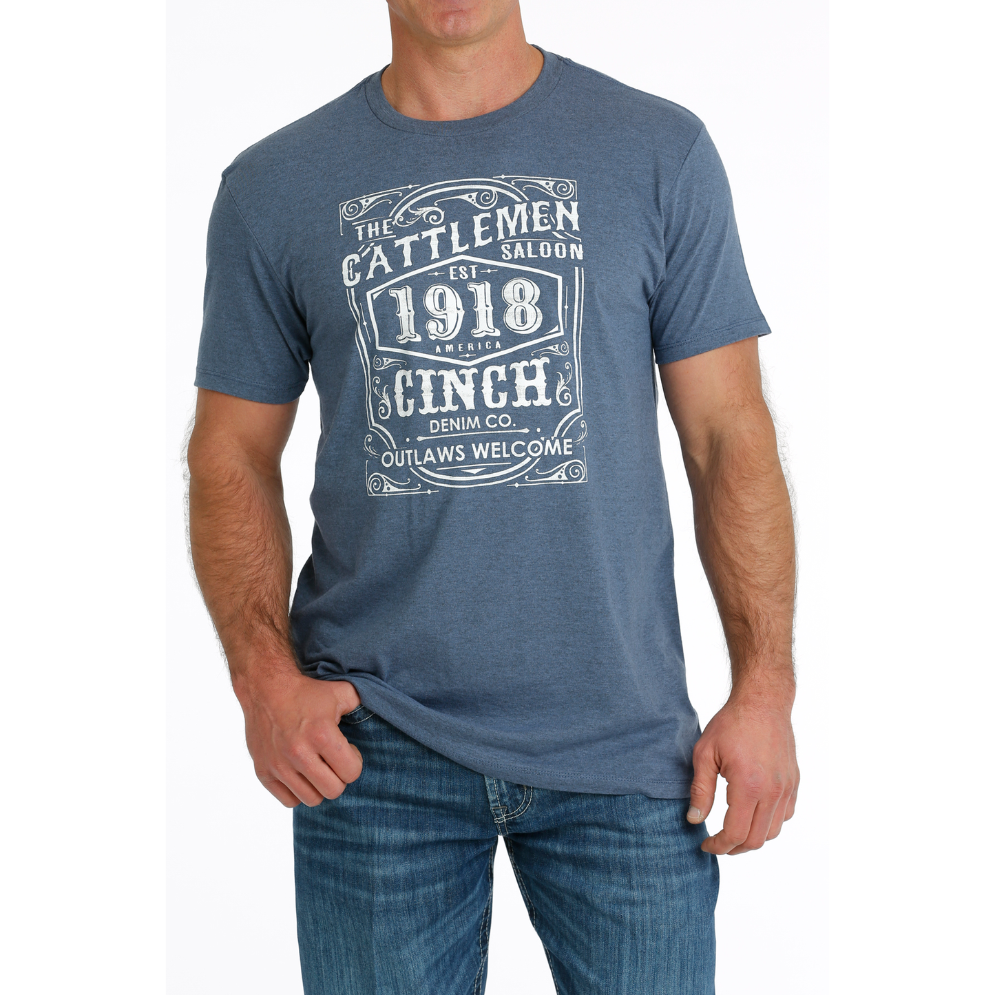 Cinch Men's Navy Cattlemen Saloon Graphic T-Shirt MTT1690603