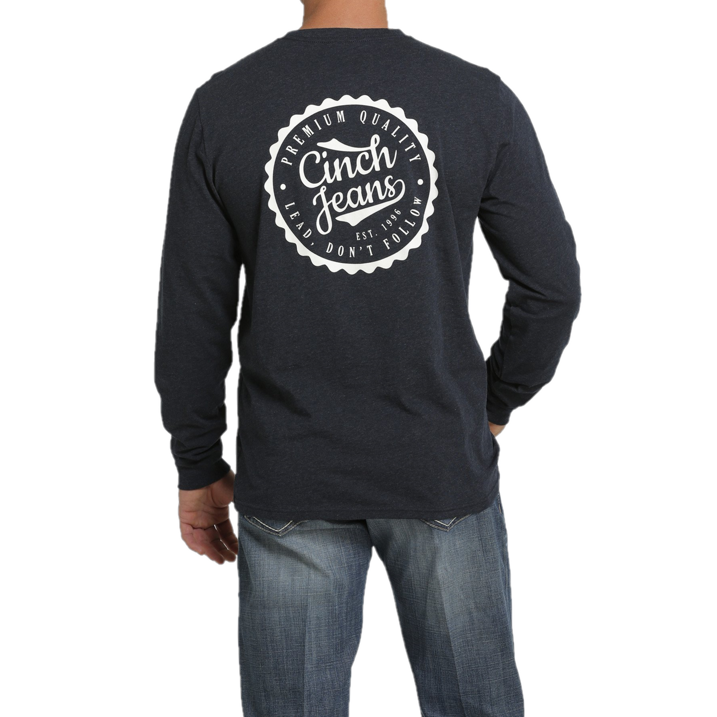 Cinch® Men's Logo Heather Navy T-Shirt MTT1721002