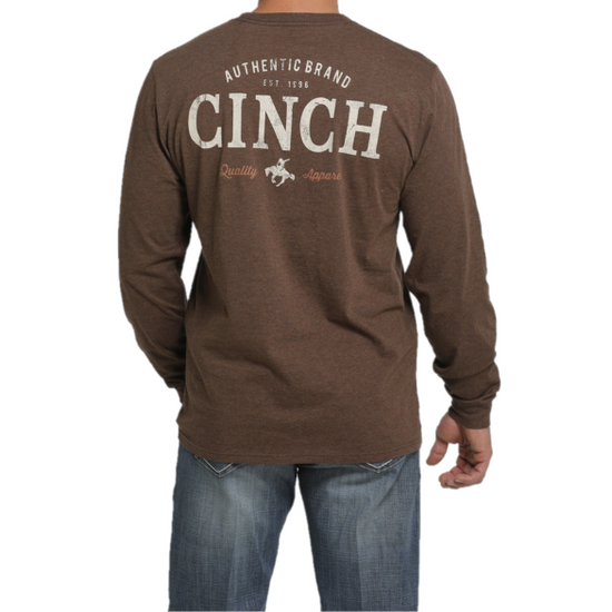 Cinch® Men's Brown Graphic Logo Long Sleeve T-Shirt MTT1721003