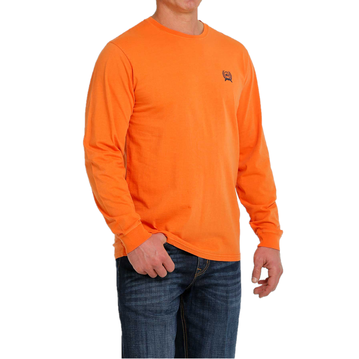 Cinch® Men's Denim Authentic Graphic Logo Orange T-Shirt MTT1721004