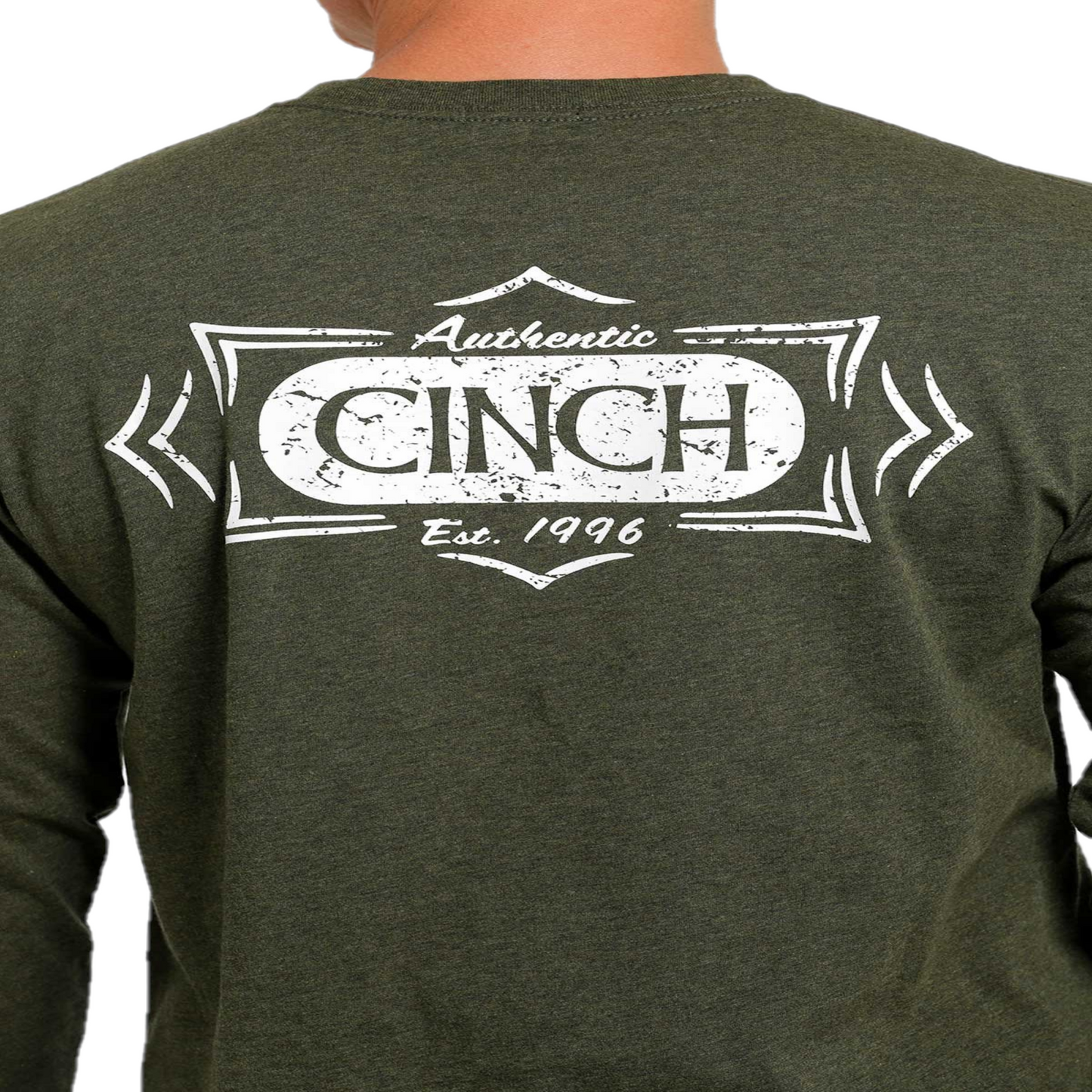 Cinch® Men's Logo Olive Green Jersey T-Shirt MTT1721005