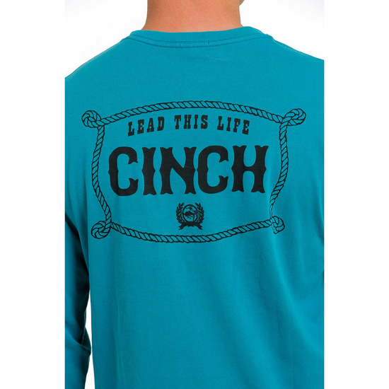 Cinch® Men's Teal "Lead This Life" Graphic T-Shirt MTT1721006
