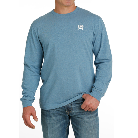 Cinch Men's Blue Logo Graphic Long Sleeve T-Shirt MTT1721008