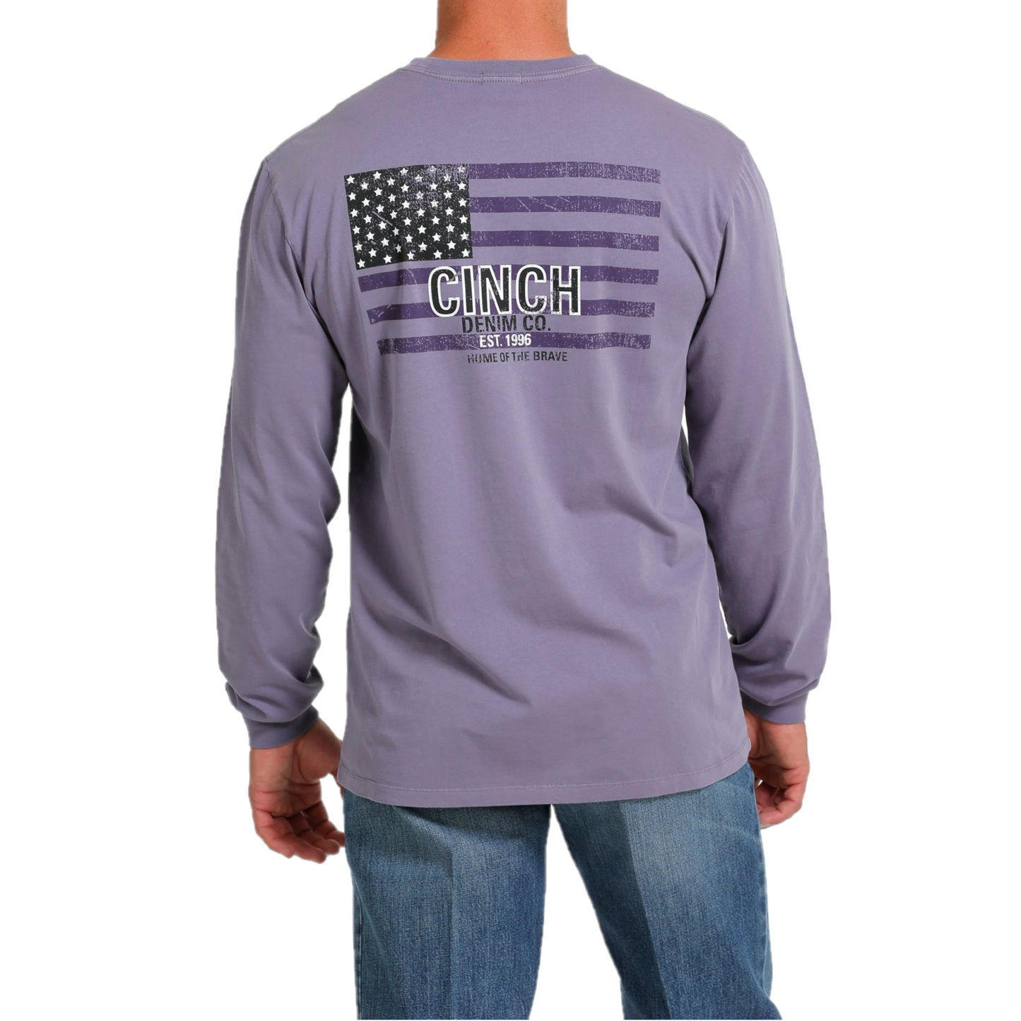 Cinch® Men's Lilac "Home Of The Brave" Graphic T-Shirt MTT1721009