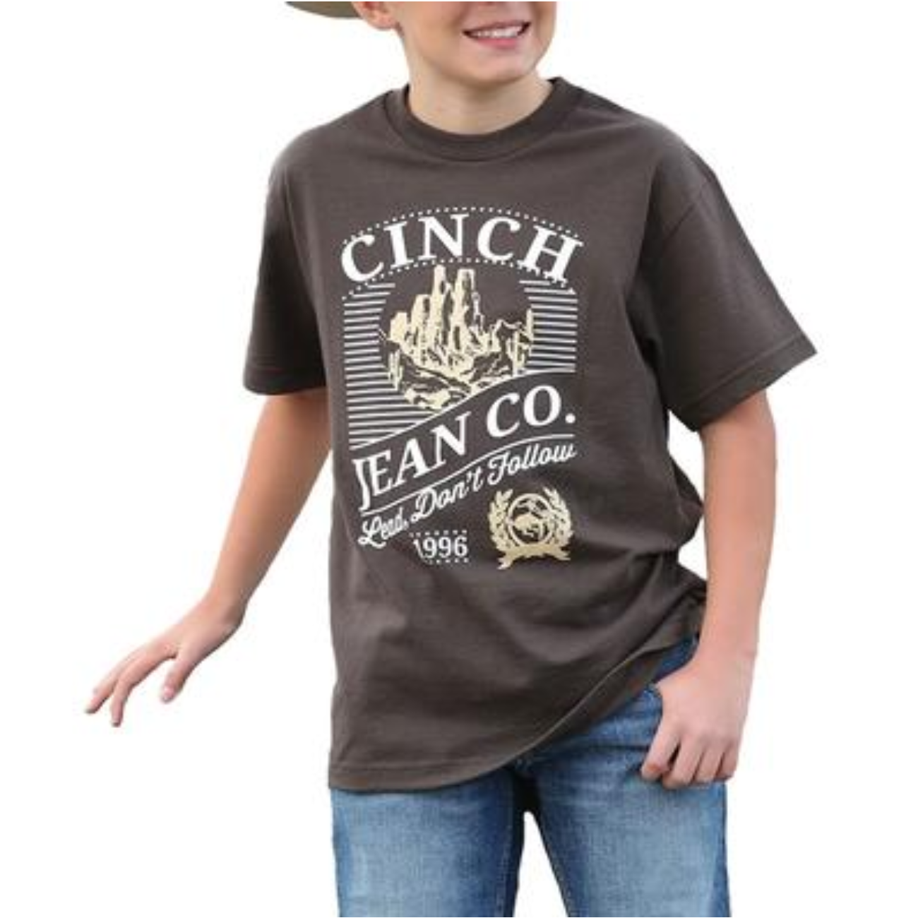Cinch® Youth Boy's Cinch Jean Co. Brown Graphic T-shirt MTT7670119
