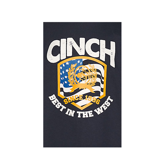 Cinch® Youth Boy's Navy Best In The West Logo T-Shirt MTT7670121
