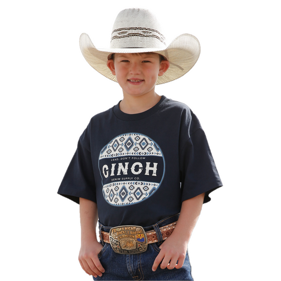 Cinch® Boy's Logo Graphic Navy T-Shirt MTT7670126