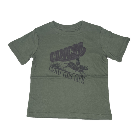 Cinch® Youth Boy's Olive Green Rodeo Graphic T-Shirt MTT7670124