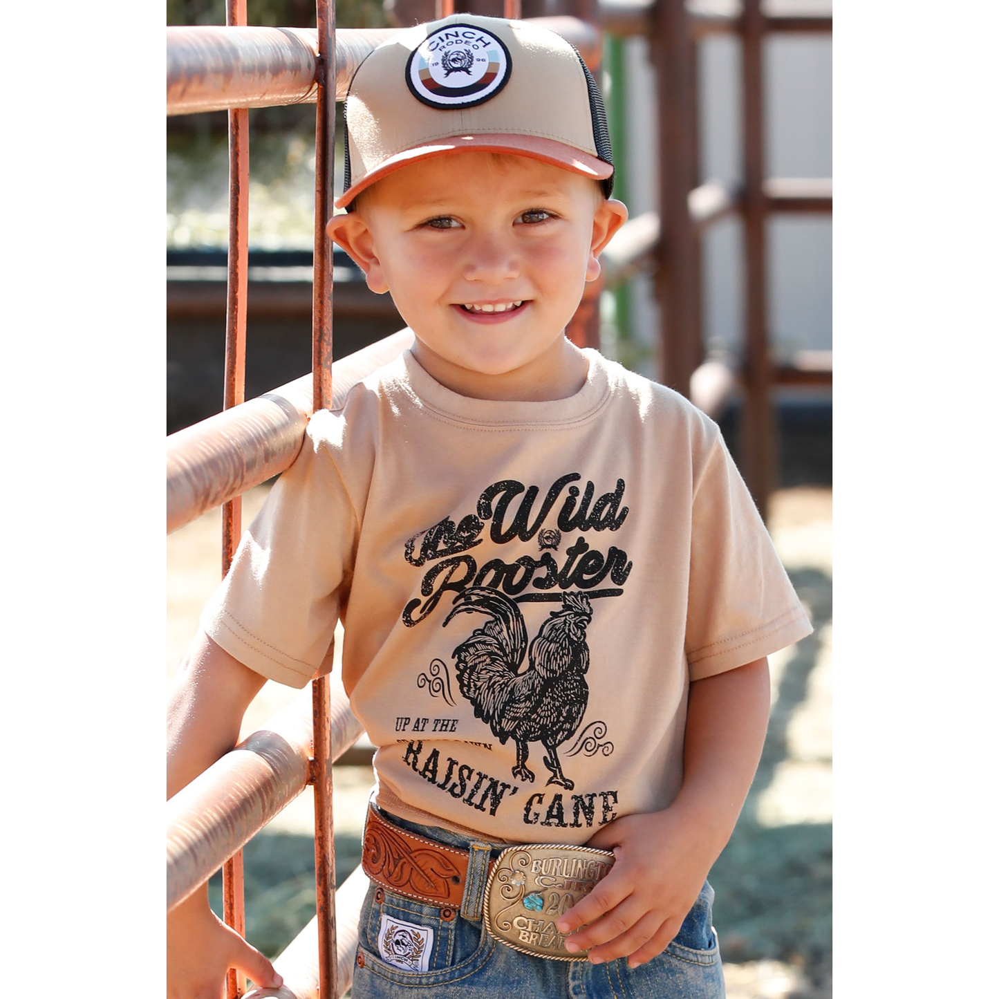Cinch Toddler Boy's The Wild Rooster Khaki T-Shirt MTT7671084