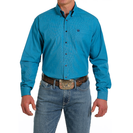Load image into Gallery viewer, Cinch® Men&amp;#39;s Micro-Stripe Turquoise Button Down Shirt MTW1105564
