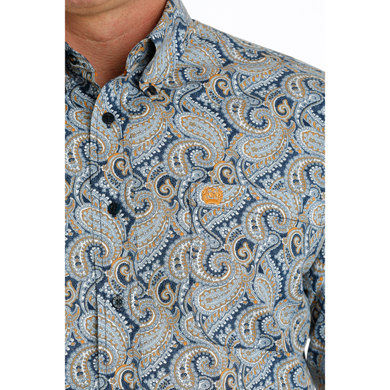 Cinch Men's Multicolor Paisley Print Button Down Shirt MTW1105702