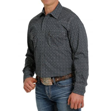 Cinch® Men's Teal Western Plain Weave Snap Down Shirt MTW1301053