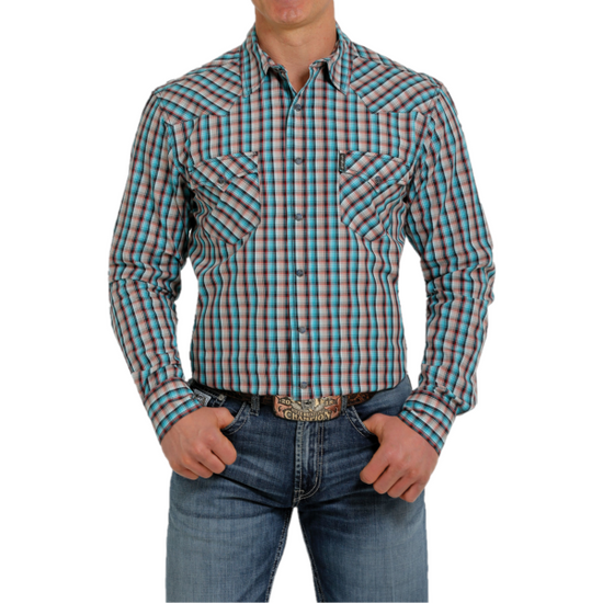 Cinch® Men's Multi Color Plaid Button Down Shirt MTW1303057