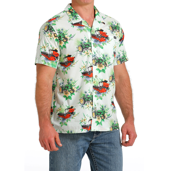 Load image into Gallery viewer, Cinch® Men&amp;#39;s Tropical Graphic Mint Green Button Down Shirt MTW1401028

