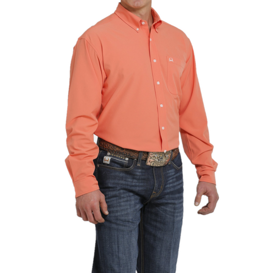 Cinch® Men's Athletic Solid Coral Button Down Shirt MTW1862015