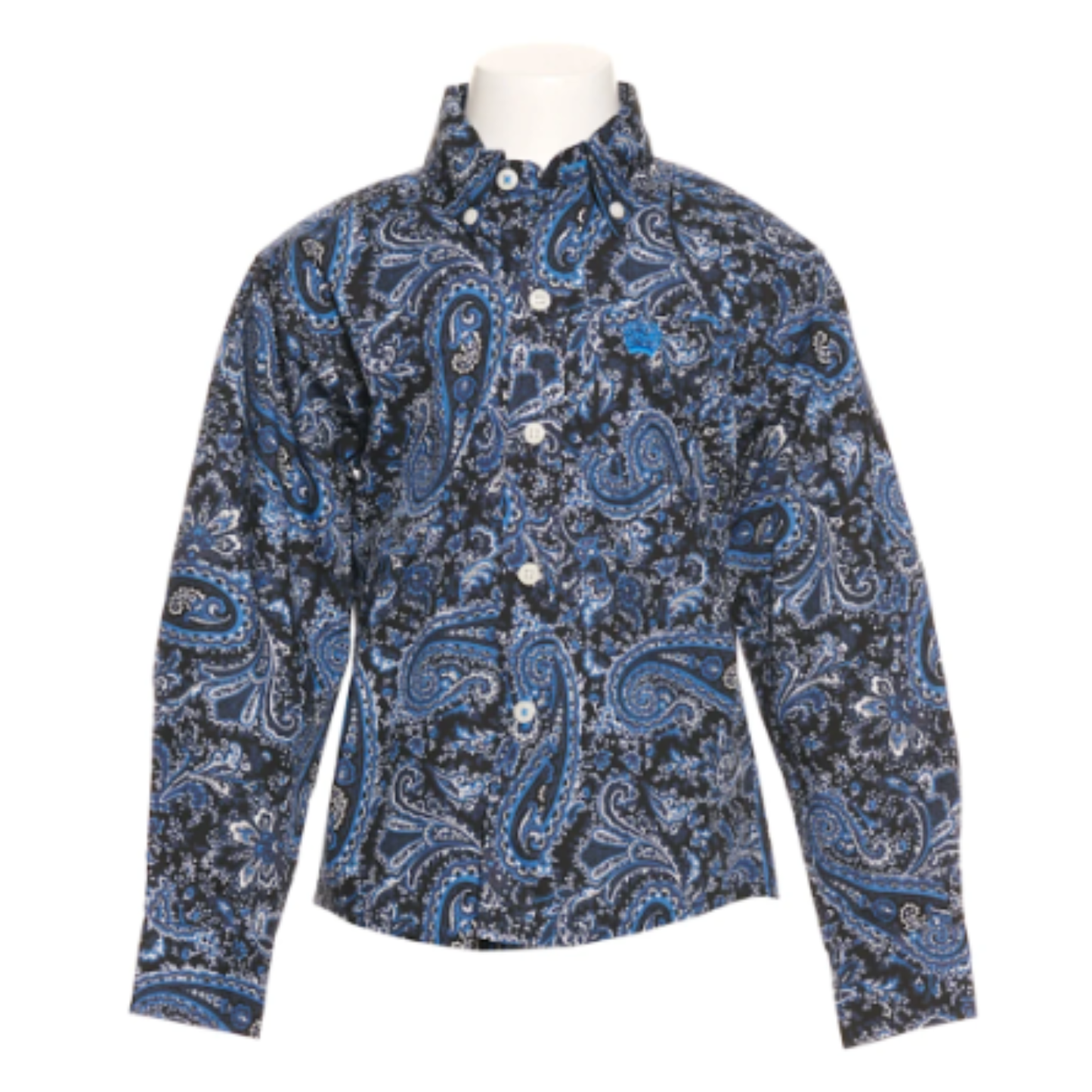 Load image into Gallery viewer, Cinch Toddler Boy&amp;#39;s Paisley Navy Button Down Shirt MTW7062305
