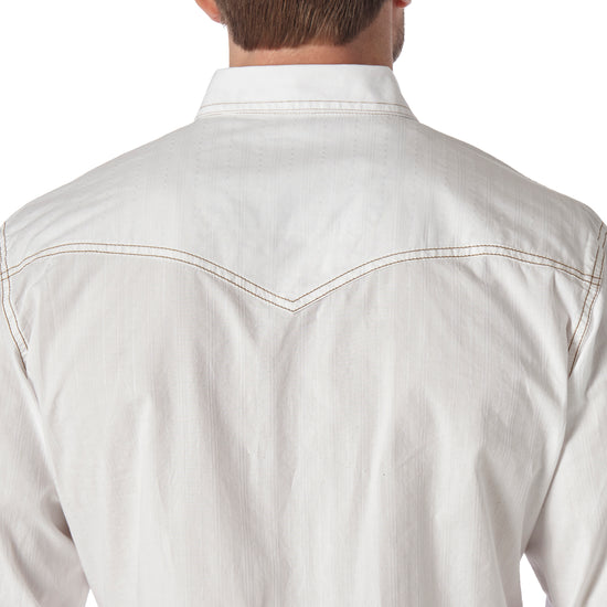 Wrangler Men's Retro Premium White Snap Shirt MVR531W