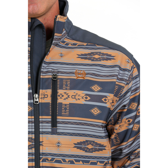 Cinch Men's Blue Aztec Print Bonded Jacket MWJ1063005