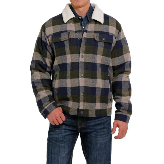 Cinch® Men's Multicolored Plaid Wool Trucker Jacket MWJ1511007